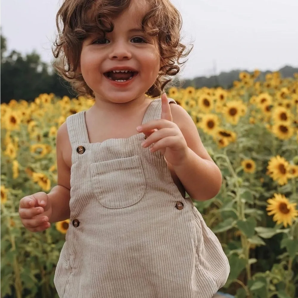 The simple folk corduroy overall romper nwt 8/9y